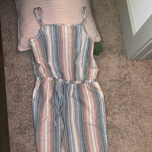 Long multi-colored jump suit